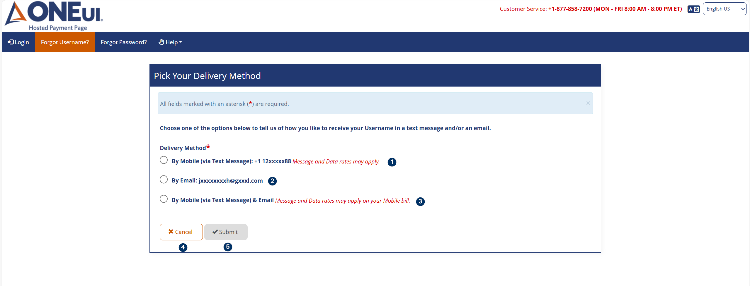 Forgot username